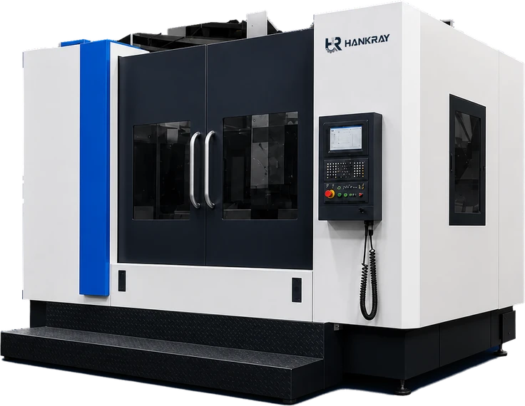 Hankray horizontal machining centre with the enclosure doors closed