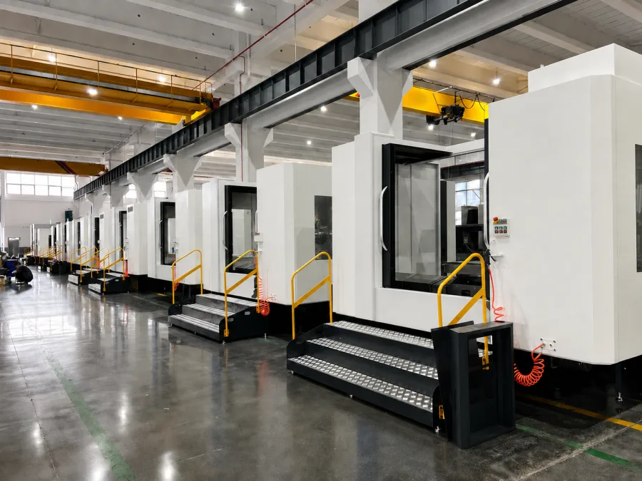 Horizontal machining centres on the Hankray assembly line